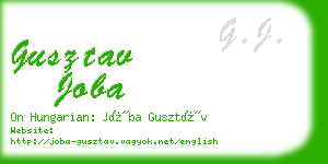 gusztav joba business card